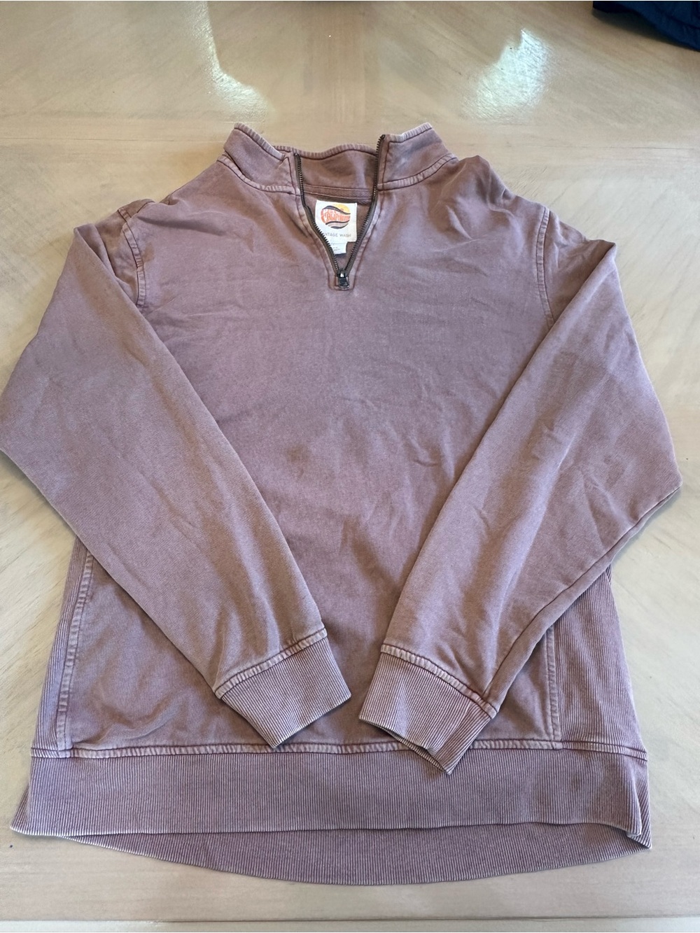 C&C California Mauve Quarter-Zip Pullover Swearer Women’s Size L